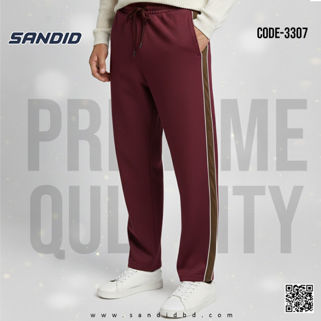 Maroon Gen-Z baggy trousers